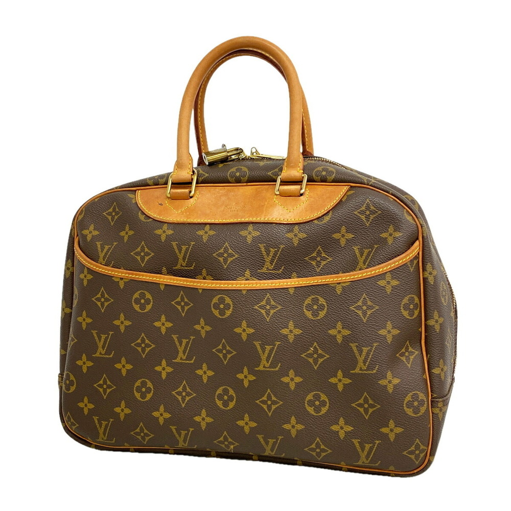 Louis Vuitton Monogram Deauville Handbag M47270 Brown Women's